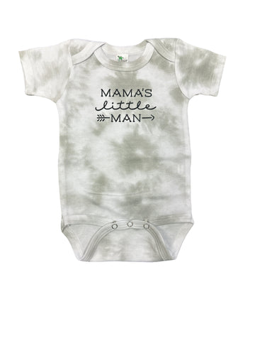 Mama’s Little Man • grey tie dye bodysuit