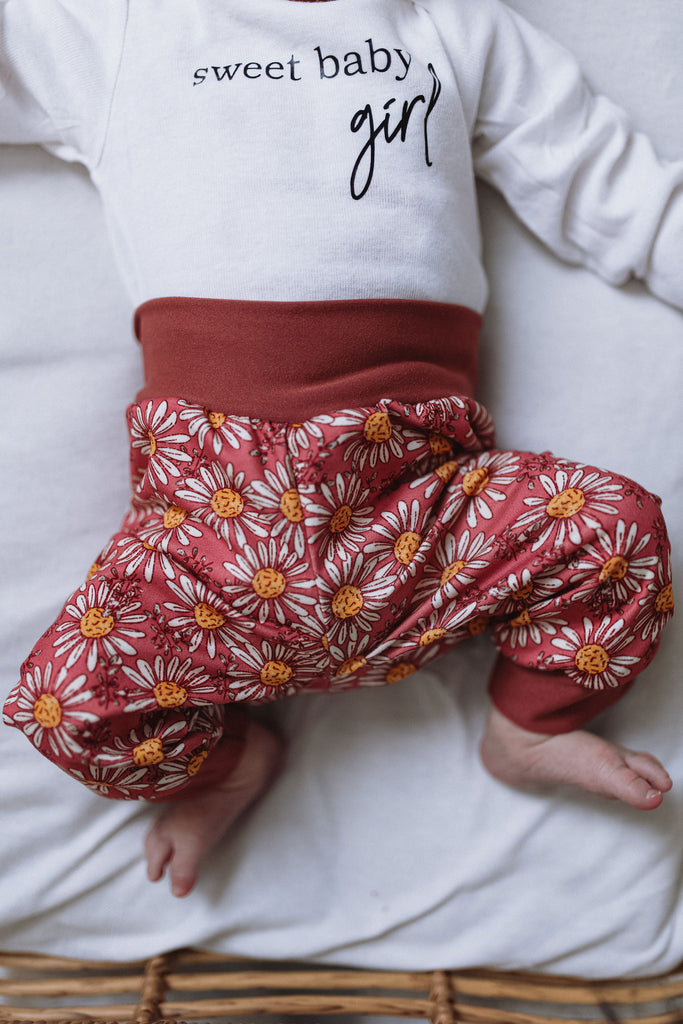 Dusty Rose Daisy • Infant/Toddler Joggers