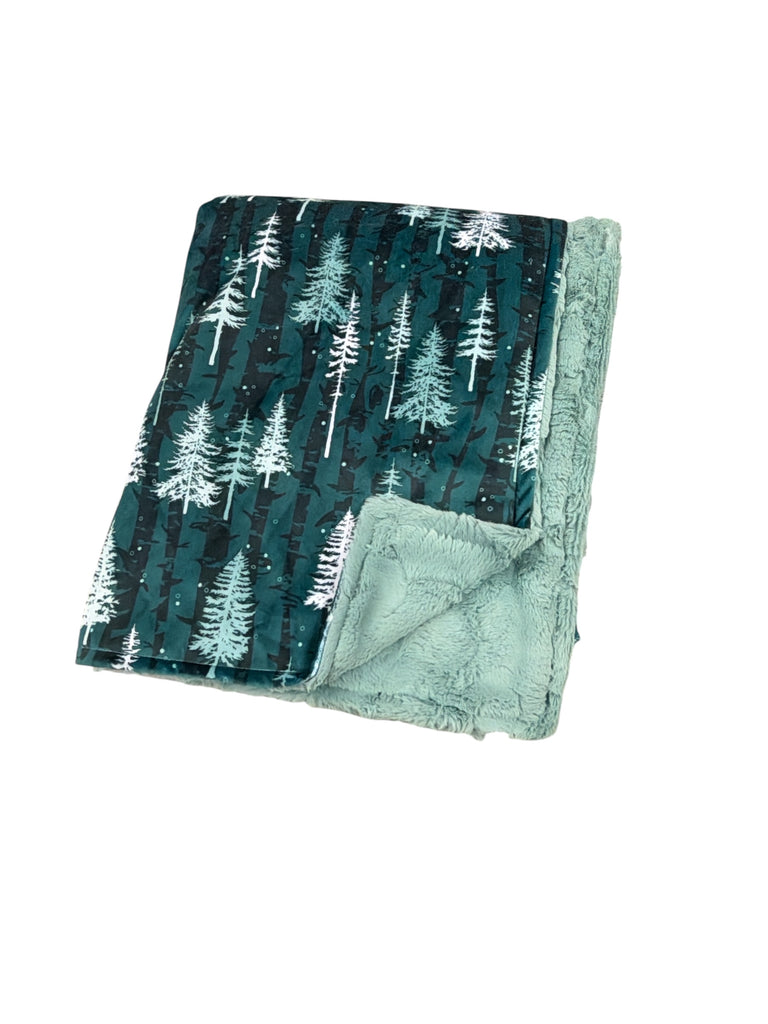 Winter Forest • Adult Sized Minky Blanket