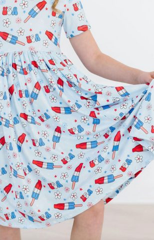 Proudly Patriotic Pocket Twirl Dress