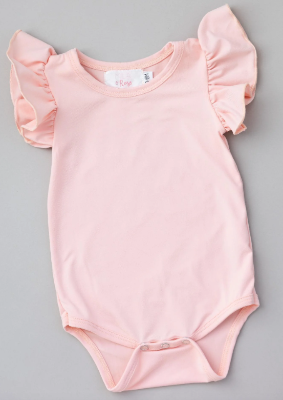 Peach Flutter Bodysuit