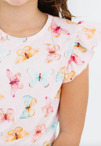 Butterfly Kisses S/S Ruffle Tee