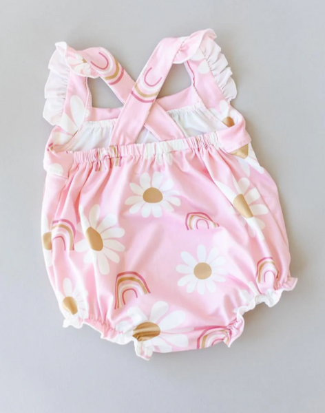 You are my Sunshine Ruffle Cross Back Romper