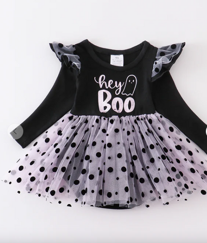 "hey Boo" Halloween romper