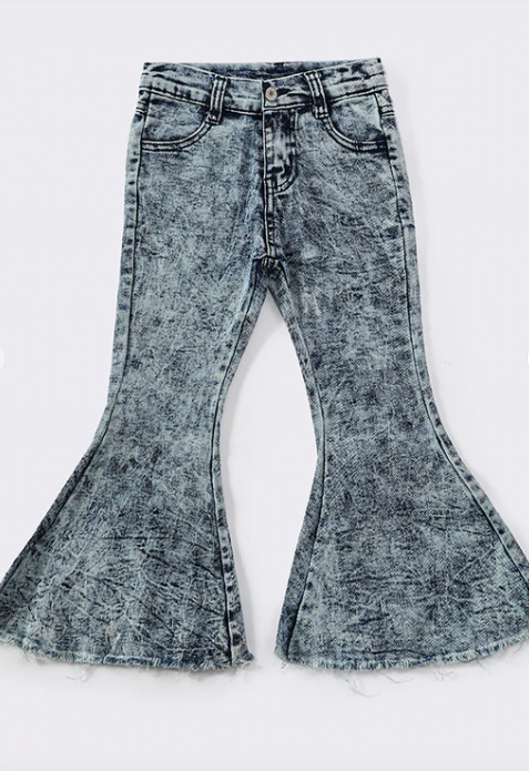 Faded Wash Bell Bottom Denim