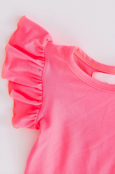 Neon Pink Flutter Bodysuit