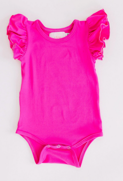 Hot Pink Flutter Bodysuit