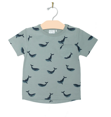 Pocket Tee- Whales