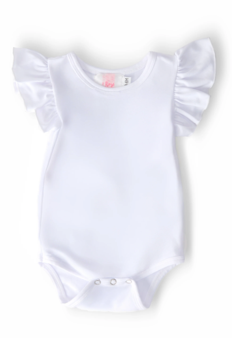 White S/S Flutter Bodysuit