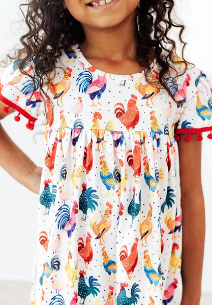 Rooster Pom Pom Dress