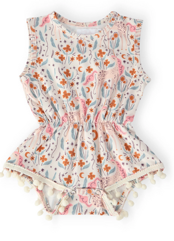Unicorn Soiree Pom Pom Romper
