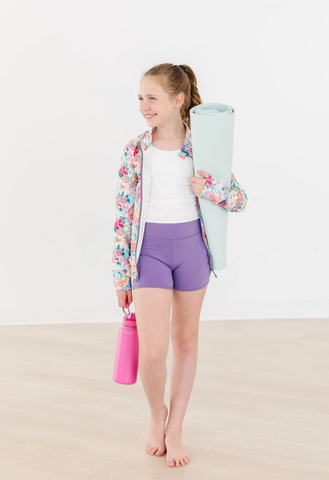 Playful Purple Active Shorts