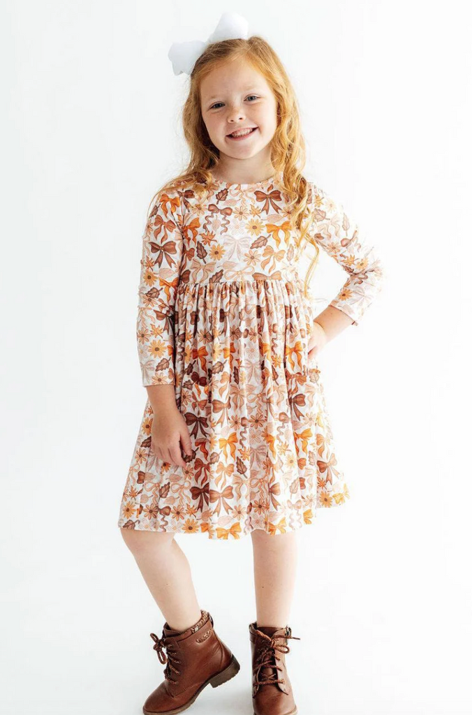 Fall Harvest L/S Pocket Twirl Dress