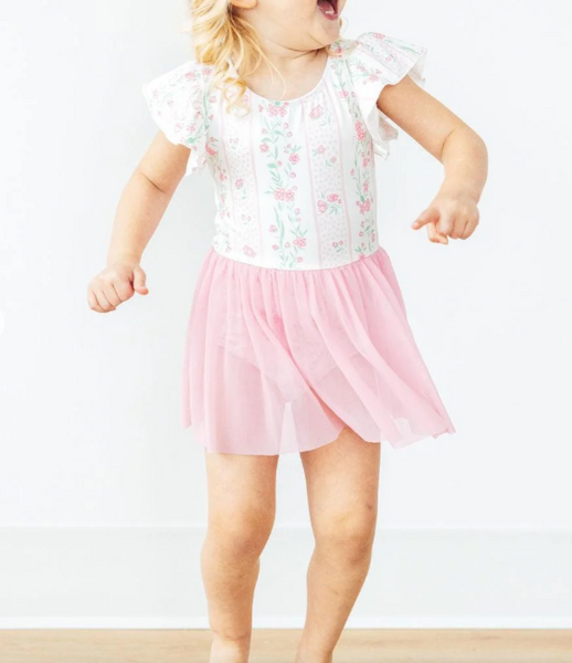 Fancy Florals S/S TWIRL LEOTARD