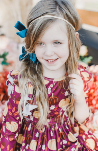 Pumpkin Patch 3/4 Sleeve Ruffle Twirl Dress