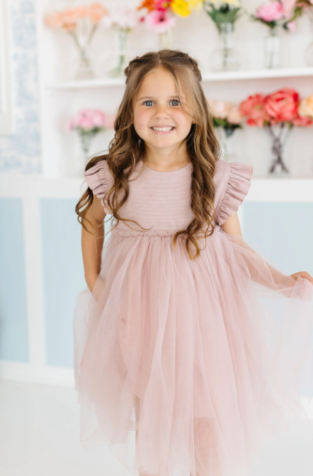 Dusty Pink Shimmer Tutu Dress