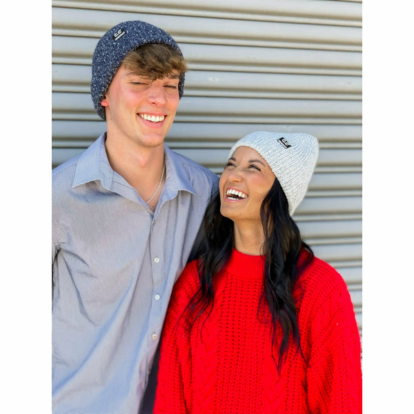 Unisex Marled Knit Short Beanie