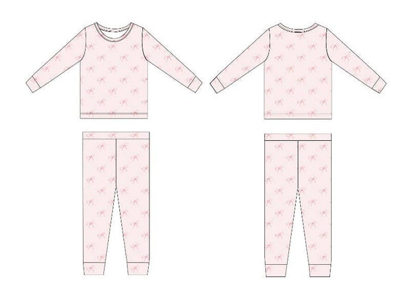 Bows | Bamboo Two Piece Pajama Set
