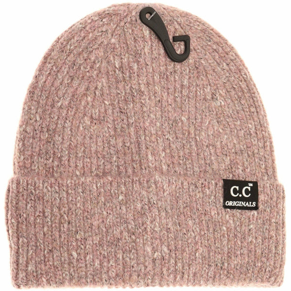 Unisex Marled Knit Short Beanie