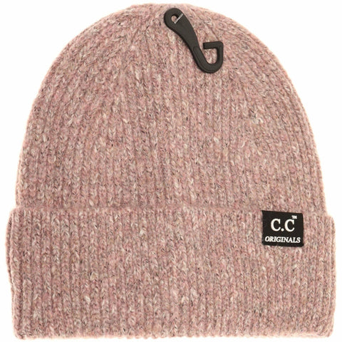 Unisex Marled Knit Short Beanie