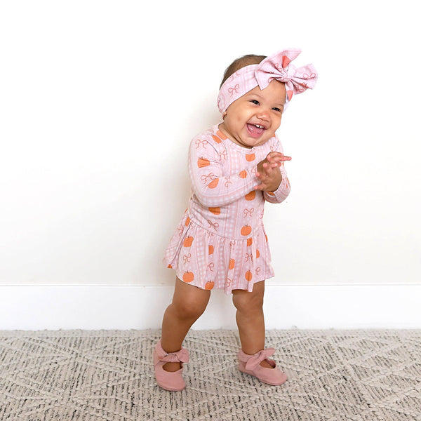 Reagan TUTU Bamboo Pumpkin Baby Dress Outfit