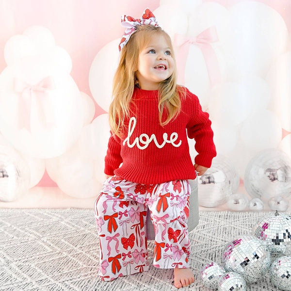 Love Red SWEATER Valentines Baby Toddler Kids Clothing Top