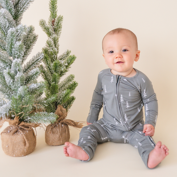 Forest Tree 2-Way Convertible Zip Romper | (0-24m)