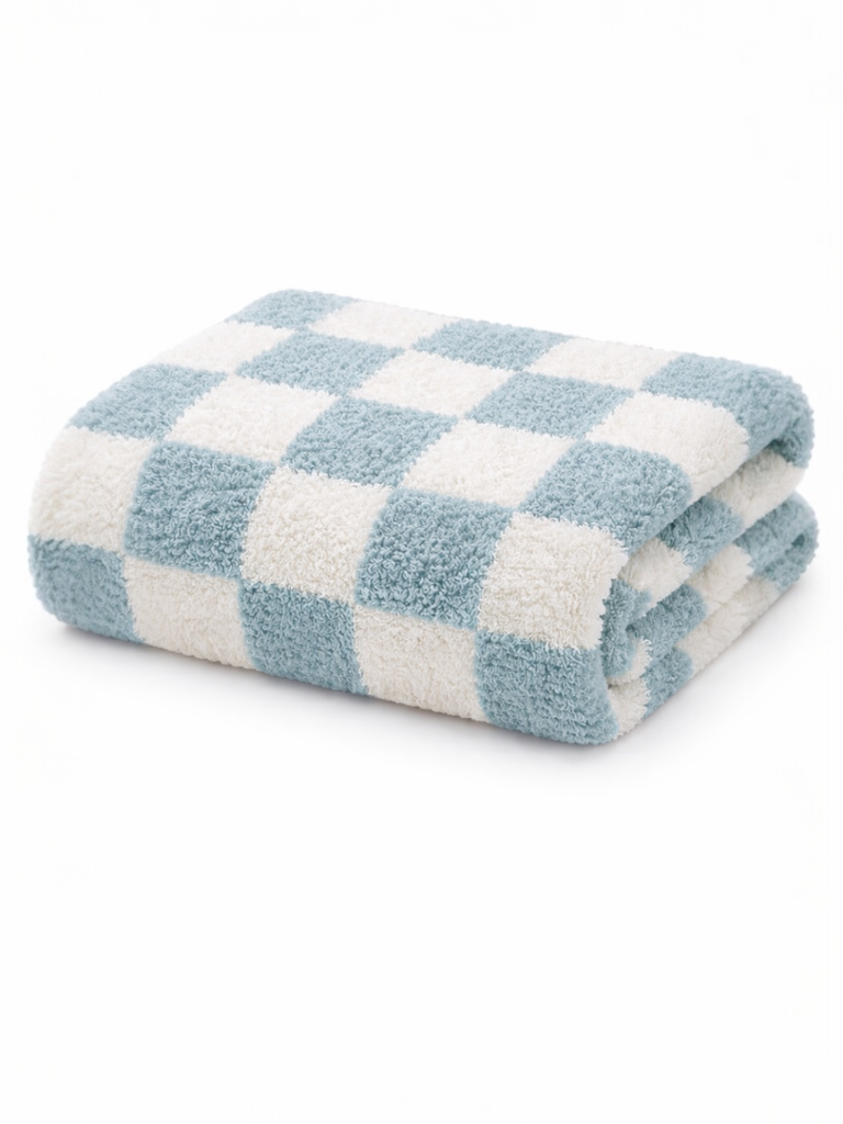 Phufy® Bliss Checkerboard Blanket, Powder
