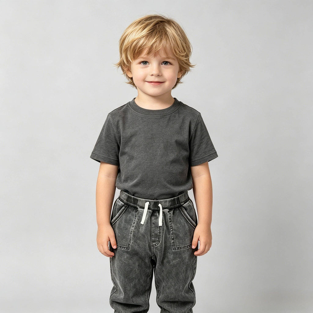 Dark Wash Charcoal Gray Joggers