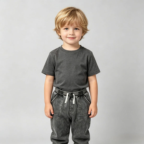 Dark Wash Charcoal Gray Joggers