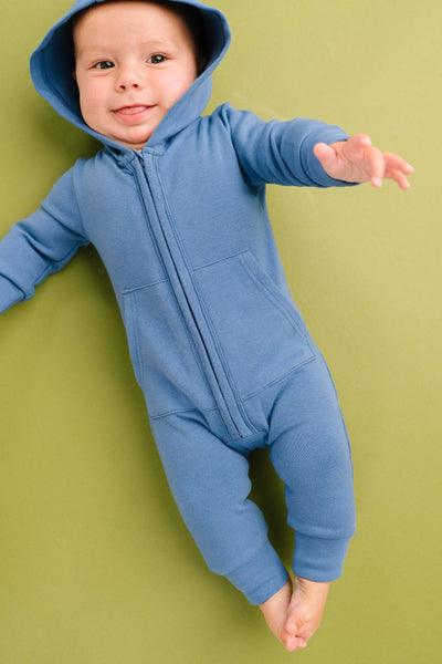 Lake Blue Hoodie Jumpsuit