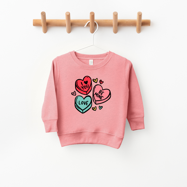 Candy Hearts  Valentines Day Kids sweatshirt