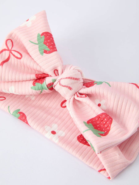 Strawberry Bow 3-Piece Bloomer Set