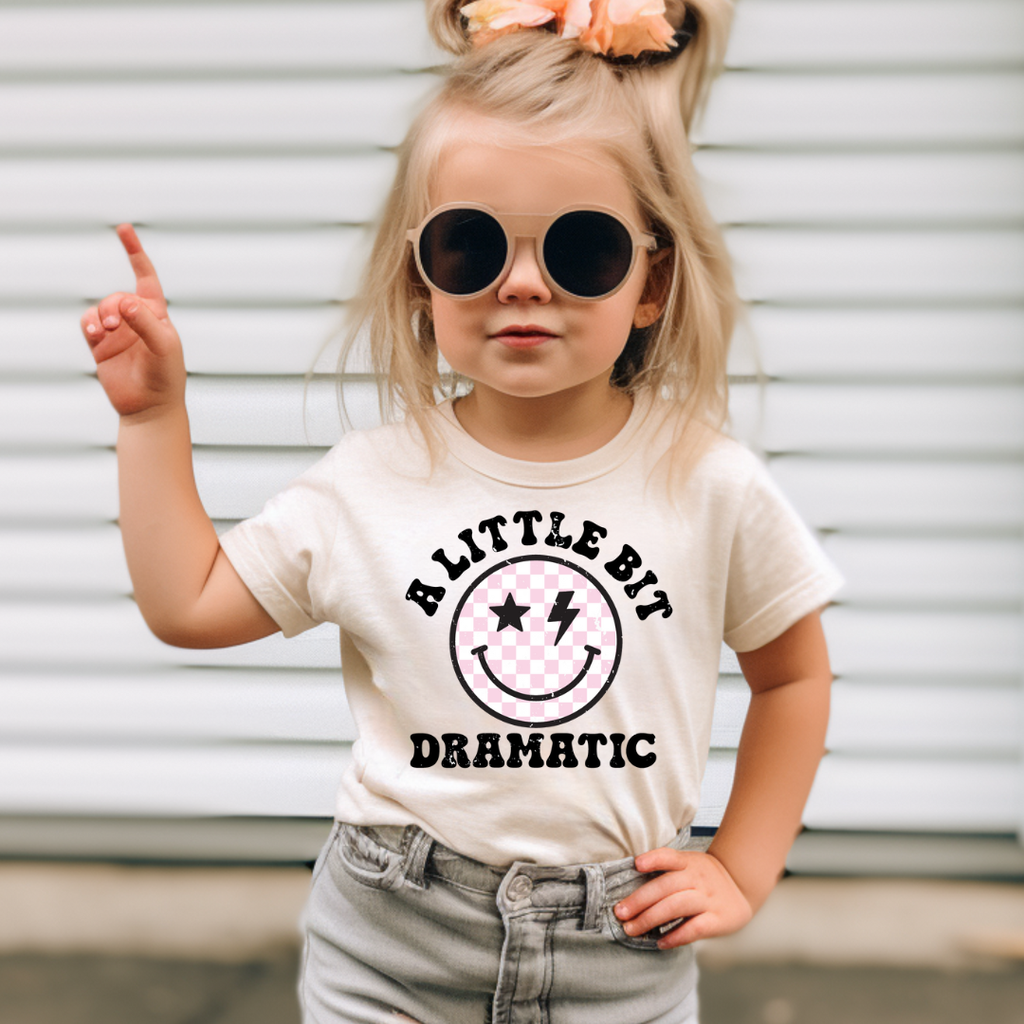 A Little Bit Dramatic Toddler Kid Shirt - Retro Tee