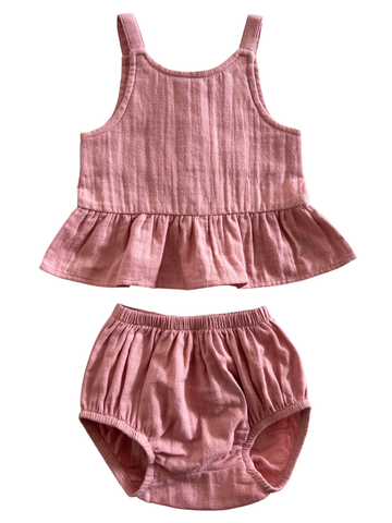 Rosy / Organic Peplum Set