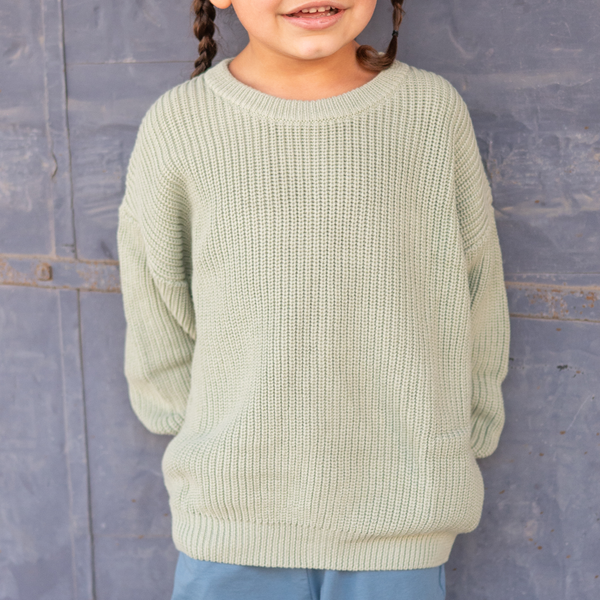 Chunky Knit Oversized Sweater | Sage