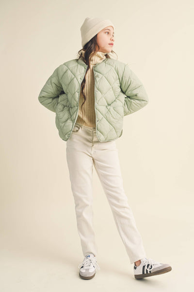 TWEEN KIDS GIRLS QUILTED JACKET (7-14)