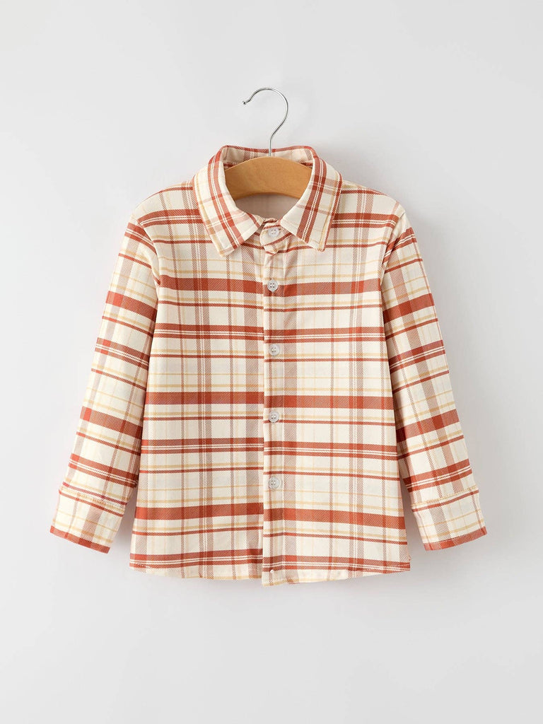 Thanksgiving Plaid Long Sleeve Top