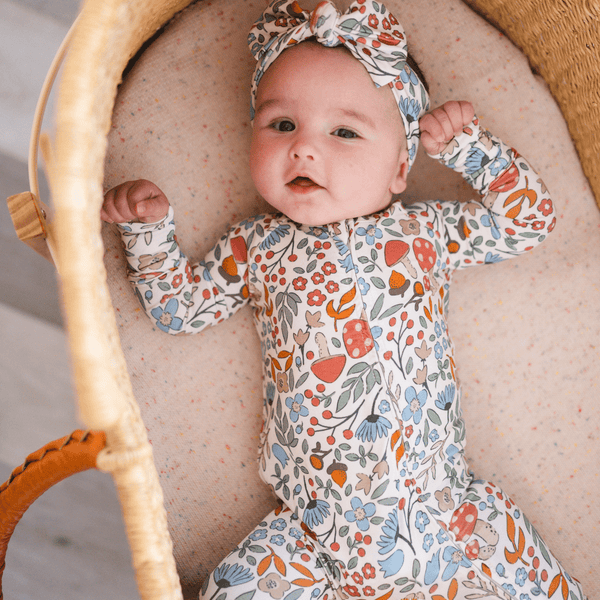 Floral Bamboo 2-Way Convertible Zip Romper