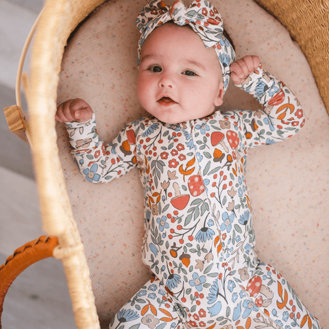 Floral Bamboo 2-Way Convertible Zip Romper