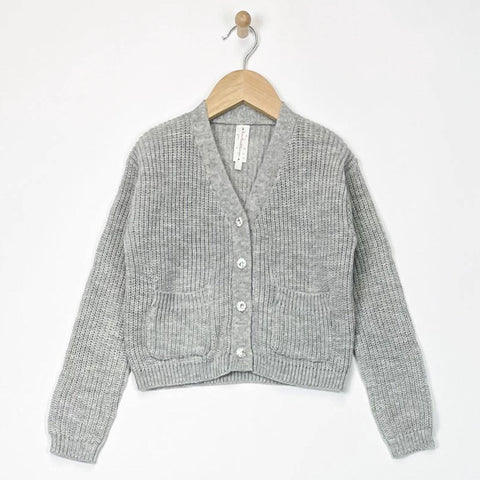 CARDIGAN SWEATER WITH EMBELLISHED BUTTONS (4-6X)