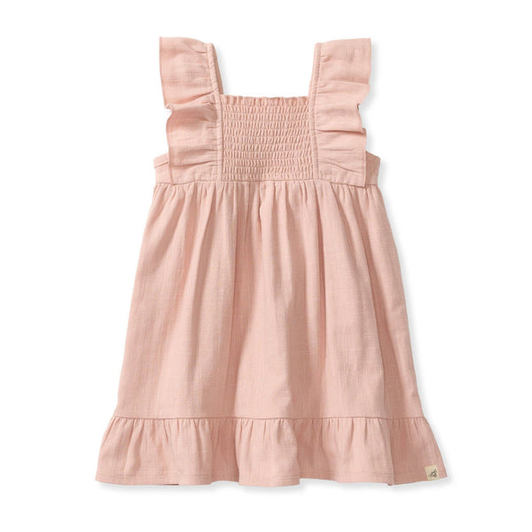 Smokey Rose Gauze Organic Pink Dress