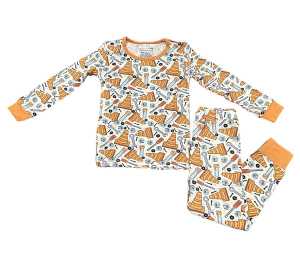 Construction Job Site Bamboo Pajama Set