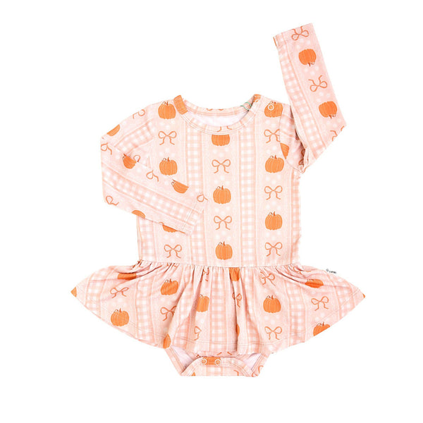 Reagan TUTU Bamboo Pumpkin Baby Dress Outfit