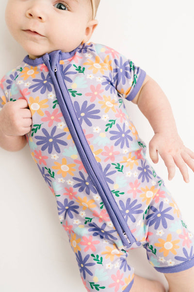 Lavender Blooms Bamboo Short Romper