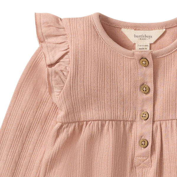 Pink Feldspar Ribbed Pointelle Jumpsuit
