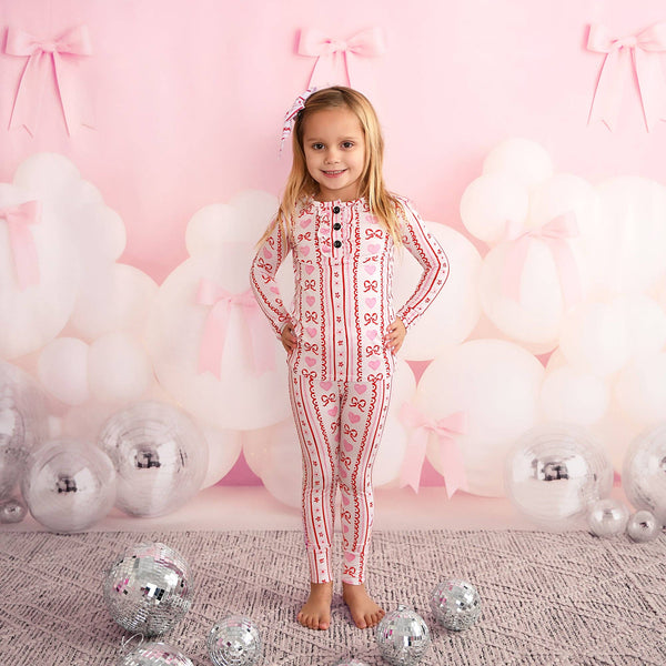 Hallie RUFFLE TWO PIECE Valentines Day Bamboo Lounge Set