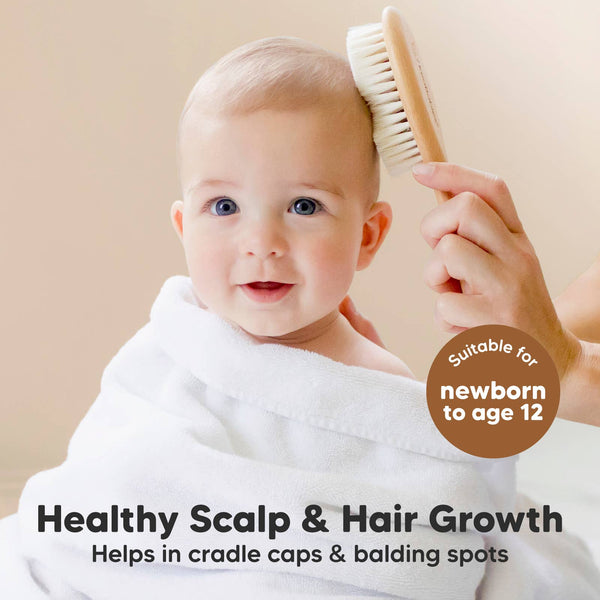 KeaBabies Baby Hair Brush and Comb Set