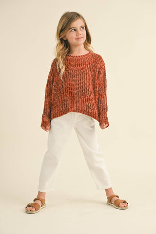 PULL OVER SWEATER CHENILLE  (4-6X)