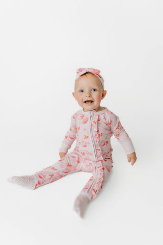 Cupcakes and Bows Ruffle Bamboo Pajama